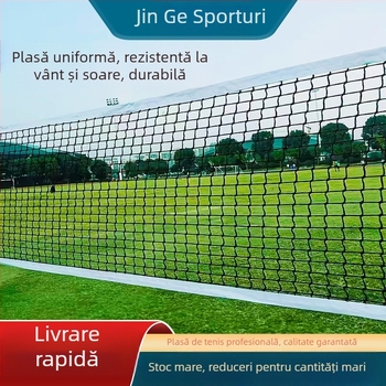 Retea de tenis – profesională, durabilă pentru antrenament în aer liber, portabilă, din nylon, cu noduri, greutate 2,8 kg