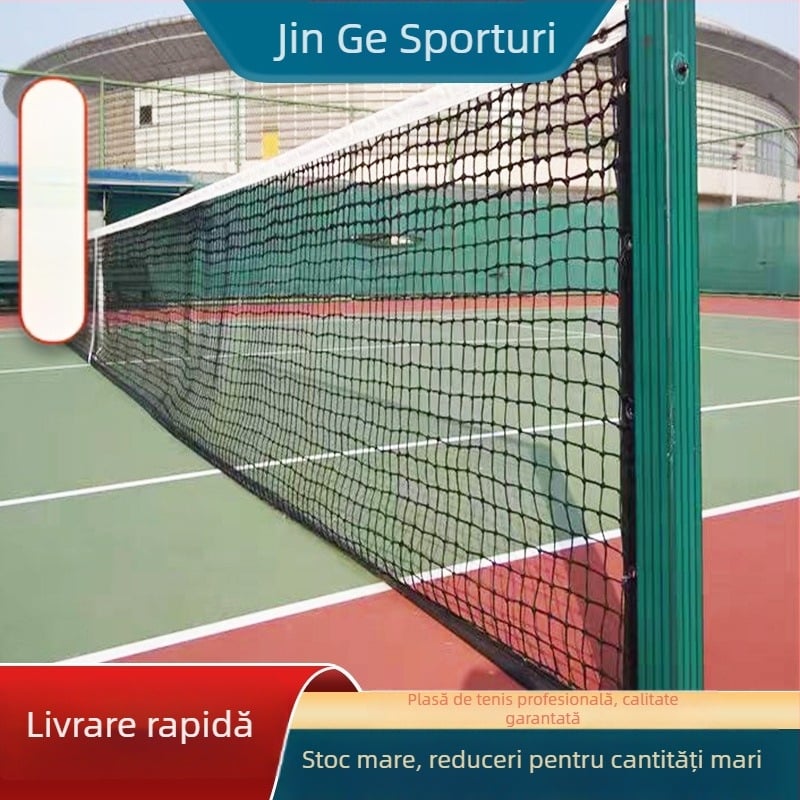 Retea de tenis – profesională, durabilă pentru antrenament în aer liber, portabilă, din nylon, cu noduri, greutate 2,8 kg