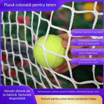 Plasă de siguranță fără noduri pentru scări, pentru locuri de joacă — barieră pentru fotbal/baschet, destinată exteriorului