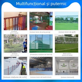 Plasă de siguranță fără noduri pentru scări, pentru locuri de joacă — barieră pentru fotbal/baschet, destinată exteriorului