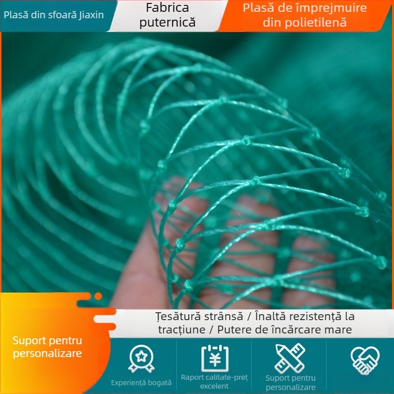 Plasă din polietilenă cu noduri pentru terenuri sportive, golf, ferme și stațiuni de schi – protecție