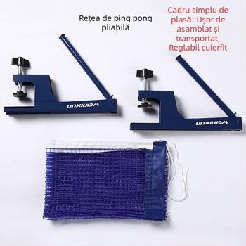 Suport pentru plasă de tenis de masă – pliabil, pentru interior și exterior (Material: nylon-poliester; Greutate: aproximativ 0,8 kg; Brand: Venezon)