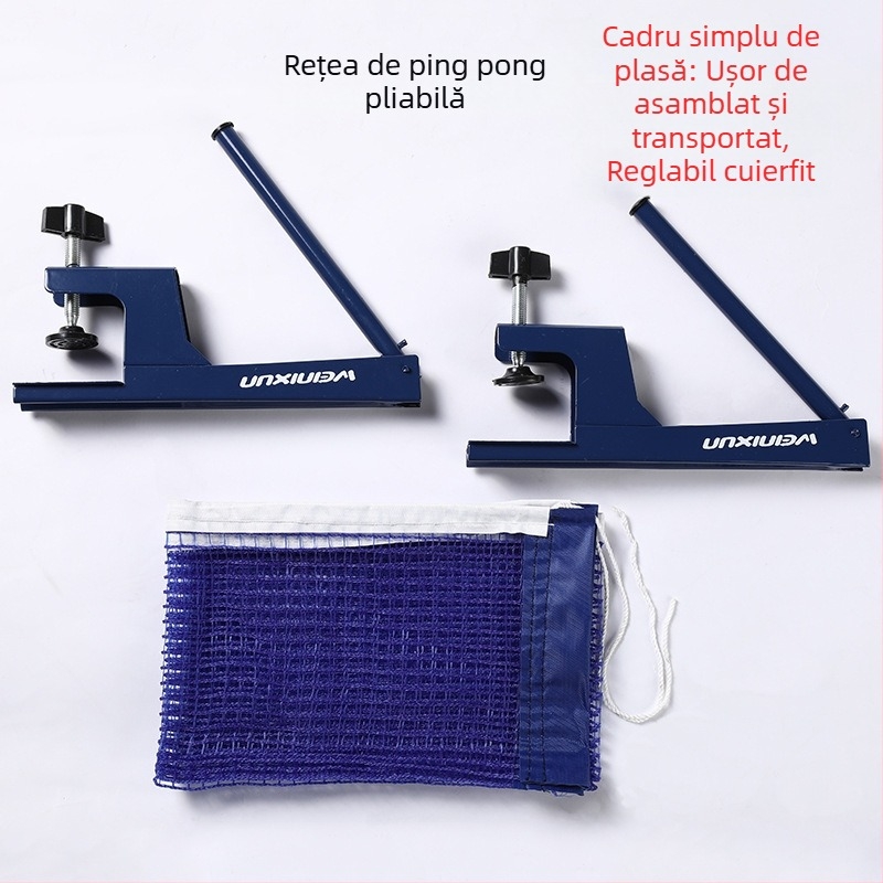 Suport pentru plasă de tenis de masă – pliabil, pentru interior și exterior (Material: nylon-poliester; Greutate: aproximativ 0,8 kg; Brand: Venezon)