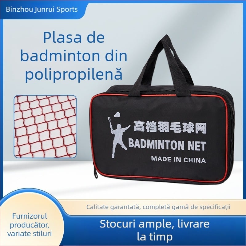 Plasă de badminton cu șnur din nailon, plasă din poliester și polipropilenă, standard de competiție, pentru exterior, protecție UV