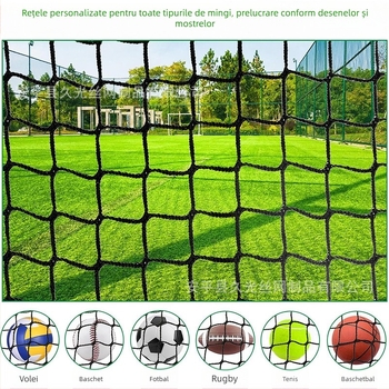 Plasă de siguranță din sfoară pentru spații sportive - Poliester/PE/PP, Rezistență 50, Izolare a spațiului și Plasă pentru mingi