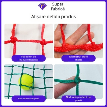 Plasă de protecție exterior — plasă de barieră din polietilenă, nylon; brand Xin Qiangsheng; pentru stațiuni de schi, terenuri de golf, terenuri de fotbal, terenuri de tenis și locuri de joacă.