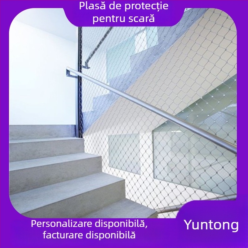 Express plasă de securitate pentru șantier cu găuri în formă de diamant – sârmă din oțel inoxidabil, protecție anti-cadere, instalare ghidată