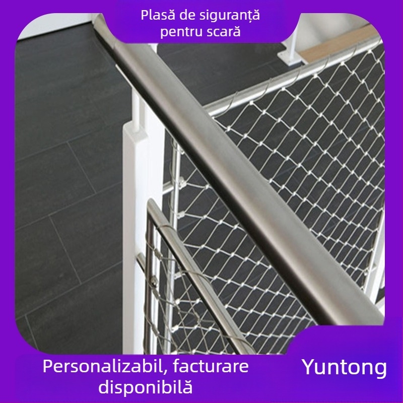 Express plasă de securitate pentru șantier cu găuri în formă de diamant – sârmă din oțel inoxidabil, protecție anti-cadere, instalare ghidată