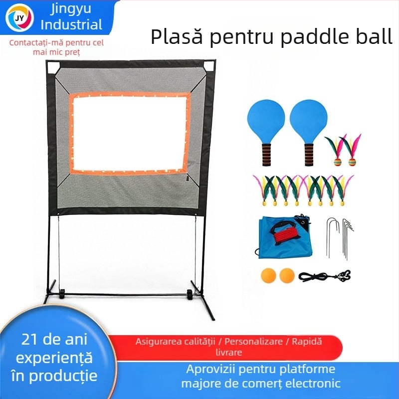 Plasa de mingi și post de tenis pentru utilizare interioară/exterioară – compatibil cu badminton, tenis de masă și tenis