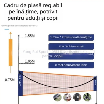 Cadru pentru plasă badminton - Portabil, pliere, pentru badminton și tenis - Brand: Xu Rui; Personalizare: Da; Brand privat autorizat: Da; Categoria produsului: Suport badminton