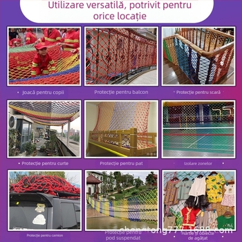 Plasă de protecție pentru copii pentru scări și balcoane, plasă din nailon pentru balustradele curții, plasă decorativă din sfoară
