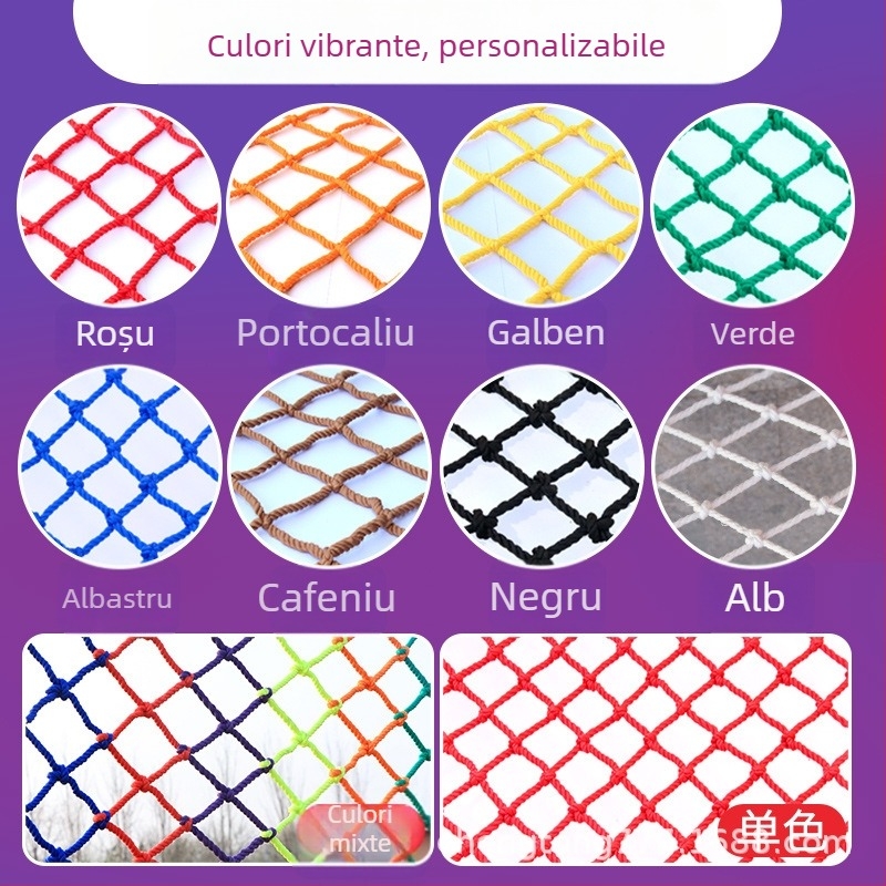Plasă de protecție pentru copii pentru scări și balcoane, plasă din nailon pentru balustradele curții, plasă decorativă din sfoară