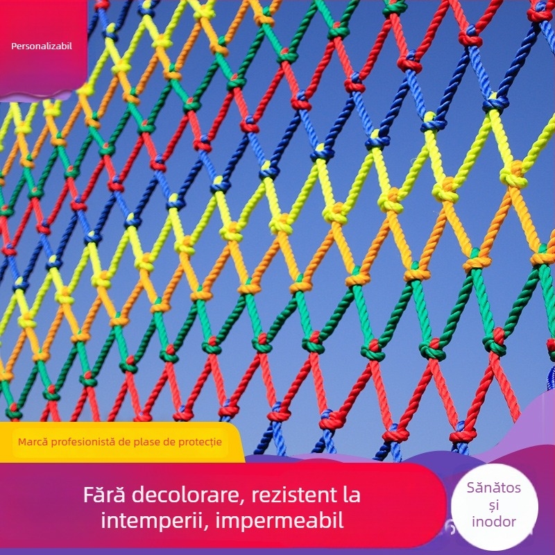 Plasă de protecție pentru copii pentru scări și balcoane, plasă din nailon pentru balustradele curții, plasă decorativă din sfoară