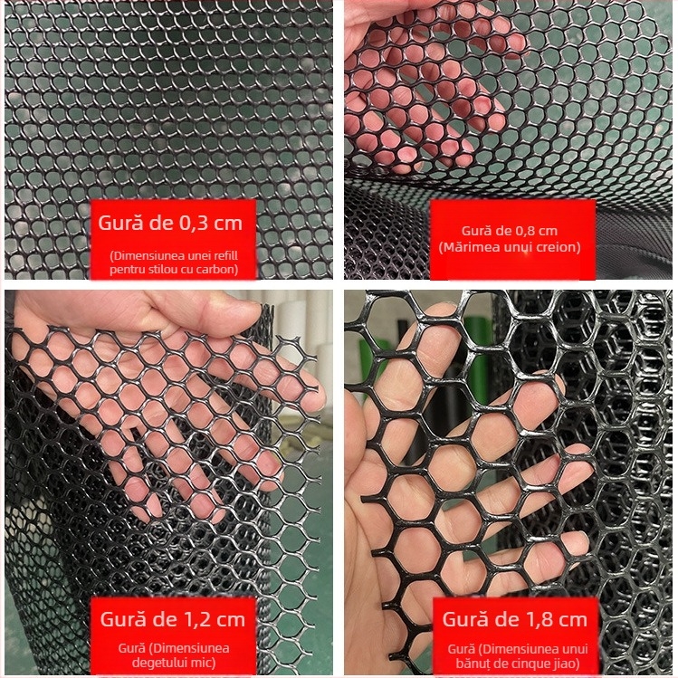 Rețea de protecție pentru pisici pentru ferestre și balcon, plasă din plastic cu barieră anti-cădere