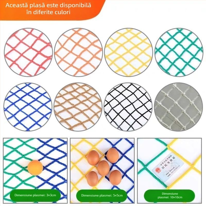 Plasă de siguranță pentru scări și balcon, plasă exterioară din nailon pentru garduri în zone de joacă și spații sportive, protecție anti-cădere și anti-cățărare