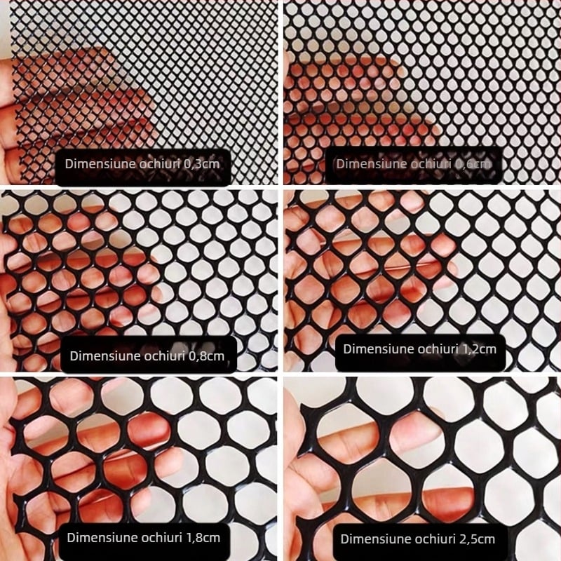 Plasă plată din plastic, groasă, pentru păsări de curte: găini, rațe și gâște, plasă pentru drenaj gunoi, plasă de împrejmuire și plasă de protecție pentru balcon