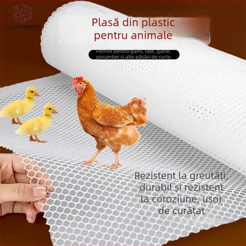 Plasă din plastic pentru creșterea păsărilor de casă — gard de izolare pentru creșterea găinilor, rațelor, gâștelor și porumbeilor