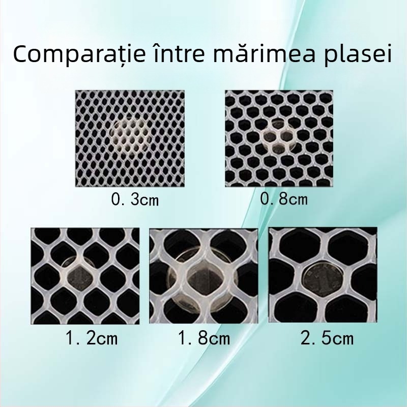 Plasă plastică pentru apicultură cu găuri mici, rezistentă la acizi și coroziune