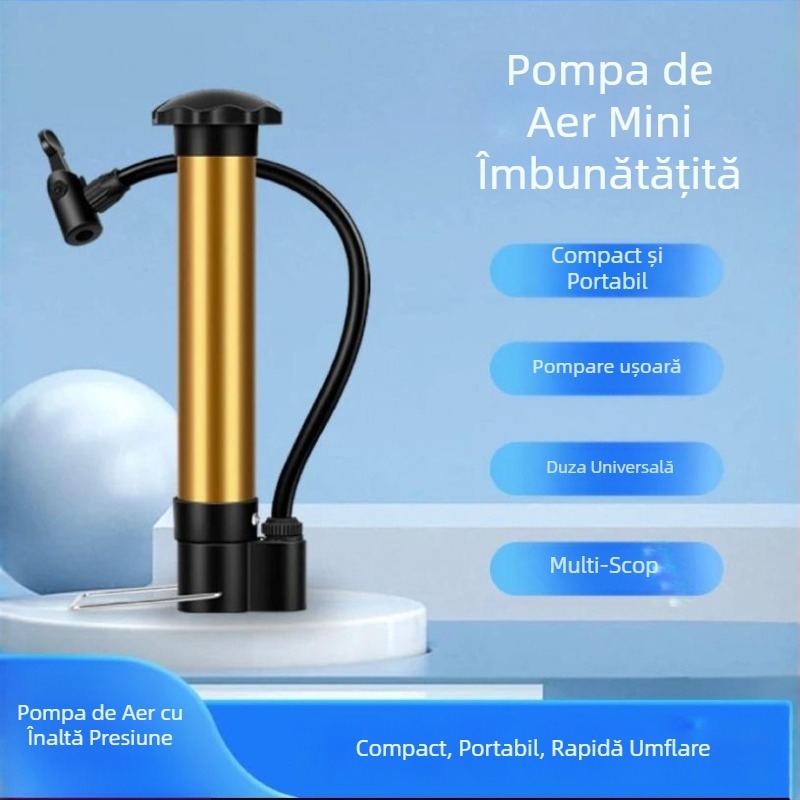 Pompa manuală portabilă pentru mingi sportive (greutate 90 g, presiune aer 90)