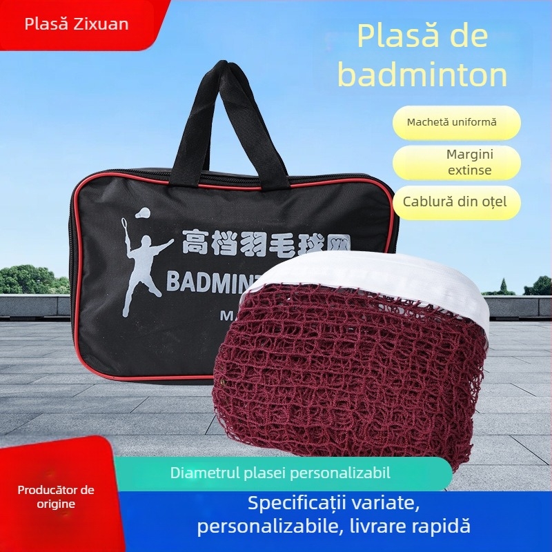 Plasă de badminton pentru exterior – portabilă pentru antrenament, rezistentă la vânt, standard de competiție