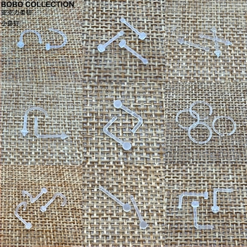 Bijuterie pentru nas din acrilic — design geometric, unisex, turnare prin injecție, 100% acrilic