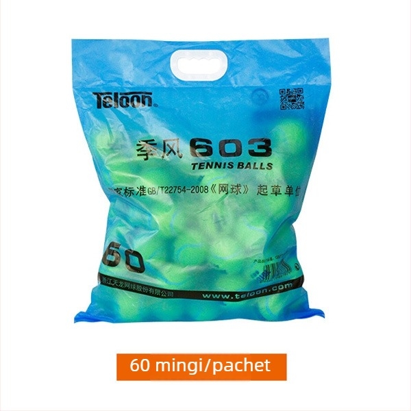 Bile de tenis Tianlong 603 pentru antrenament avansat, din cauciuc, origine Zhejiang, 60 de mingi în pachet