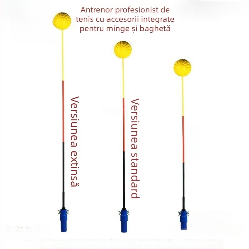 Antrenor de tenis pentru antrenament solo cu suport fix – antrenament de lovire durabil pentru o singură persoană