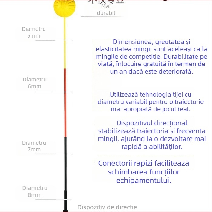Antrenor de tenis pentru utilizare solo, durabil, pentru copii și adulți