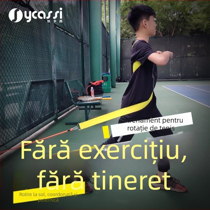 Antrenor de tenis cu rotație topspin, portabil, antrenament individual pentru serviciu și lovituri (Material: fibre chimice; Scenarii aplicabile: tenis de masă, alte jocuri cu mingi; Categoria: Tenis)