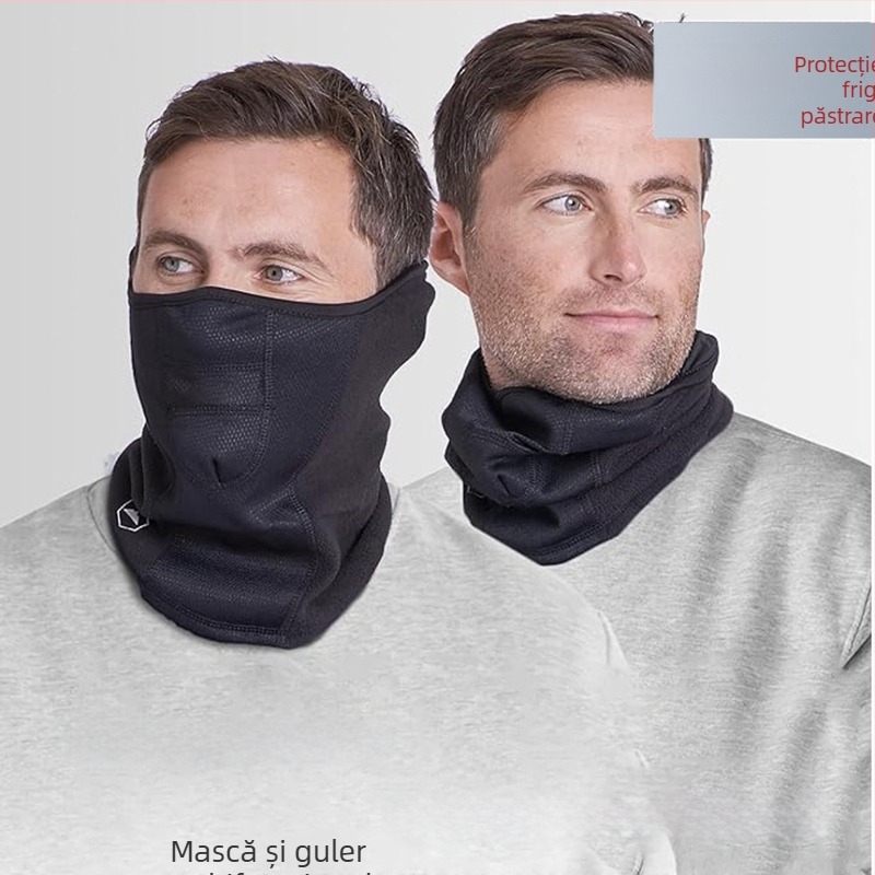 Mască de ciclism pentru toamnă și iarnă, unisex, țesătură polar fleece și poliester, personalizare disponibilă, nu este importată