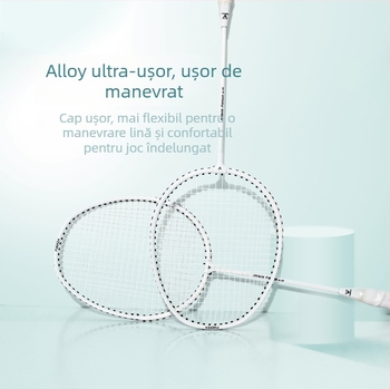 Rachetă badminton Decoq – ramă din aliaj de fier, model Y-020023, greutate 95–100 g, cap drept