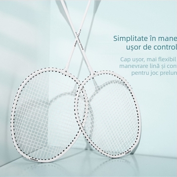 Rachetă badminton Decoq – ramă din aliaj de fier, model Y-020023, greutate 95–100 g, cap drept