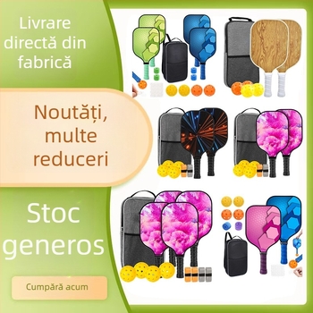 Paletă pickleball, design cu două culori, stil sport simplu; Material: fibră de carbon; Greutate: personalizabilă; Marcă: Altă