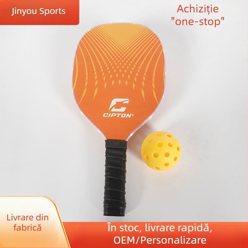 Set de rachete Padel din lemn cu iluminare pe fibre pentru antrenamente în aer liber