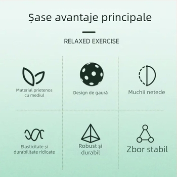 Double Happiness DHS set de 4 mingi de pickleball, 40 găuri, material PE