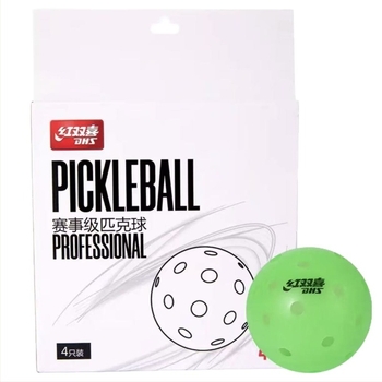Double Happiness DHS set de 4 mingi de pickleball, 40 găuri, material PE