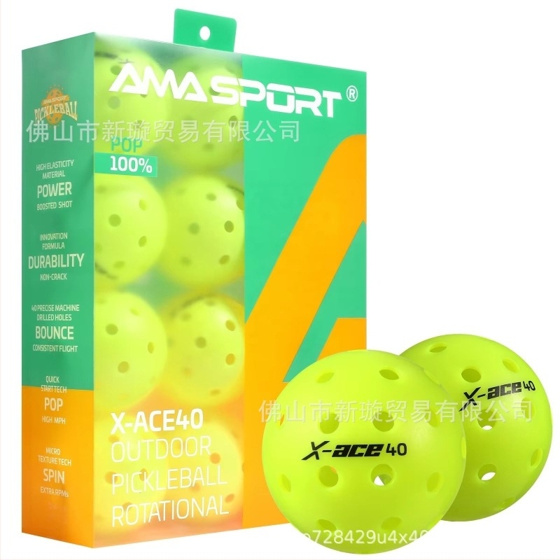 AMASPORT minge pickleball rotomoldată, 40 găuri, certificată USAPA pentru competiții