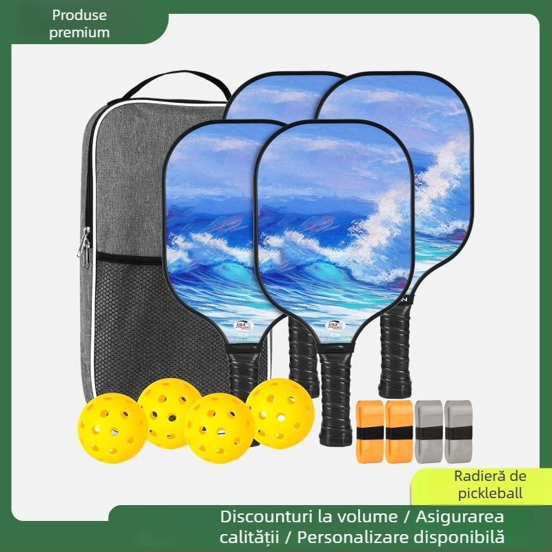 Rachetă pickleball din fibră de sticlă – nucleu fagure, pentru sporturi în aer liber