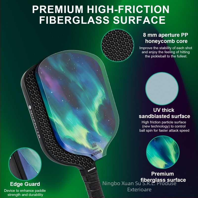 Set paddle pickleball din fibră de sticlă, mozkuib, 225 g