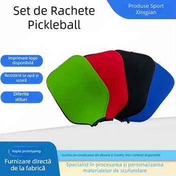 Husă de protecție pentru rachete de tenis de masă și pickleball – material cauciucat, personalizabil cu imprimeu, fermoar, marcă KD