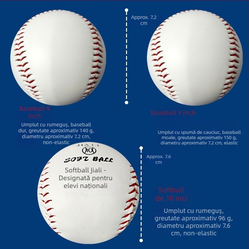 Minge de antrenament baseball din PU, Xinlijia, pentru uz general, potrivită pentru alergare, fitness și baseball/softball.