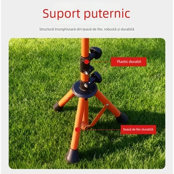 Antrenor de lovituri pentru baseball în aer liber, cu înălțime reglabilă și cadru în formă de T pe trepied pentru baseball și softball