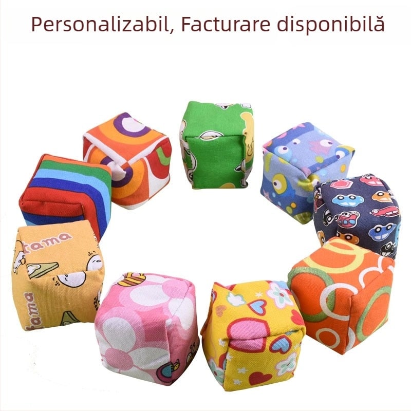 Sac de nisip din pânză groasă cu design desen animat pentru copii – jucărie sport pentru aruncare (material: pânză; funcție: jucărie sport pentru copii; antrenament de prindere; vârstă: 7–14 ani)