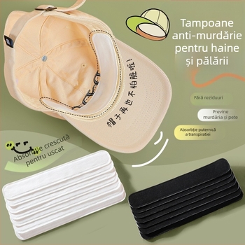 Patch interior anti-murdă pentru pălărie, absorbant de transpirație, pentru o singură utilizare, fără logo