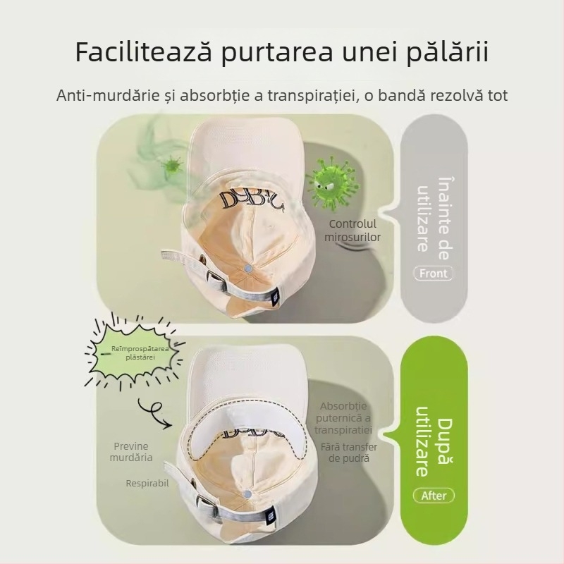 Patch interior anti-murdă pentru pălărie, absorbant de transpirație, pentru o singură utilizare, fără logo