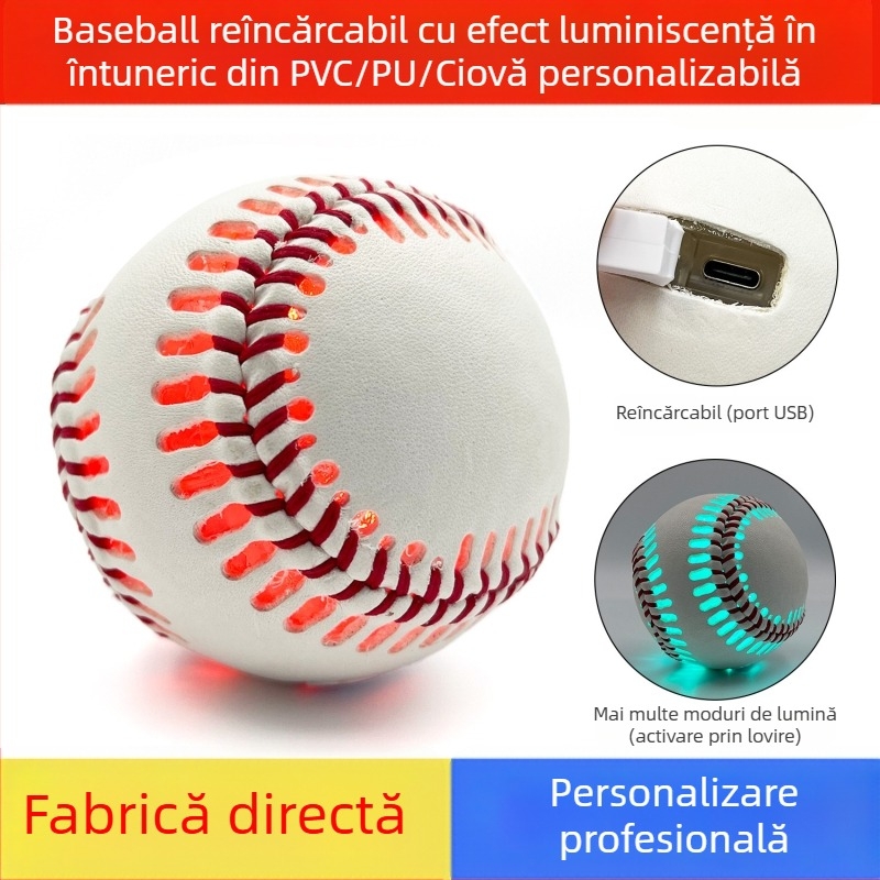 Baseball din PVC, brand Maiqiu, logo personalizabil, personalizare disponibilă, potrivit pentru alte sporturi cu mingi