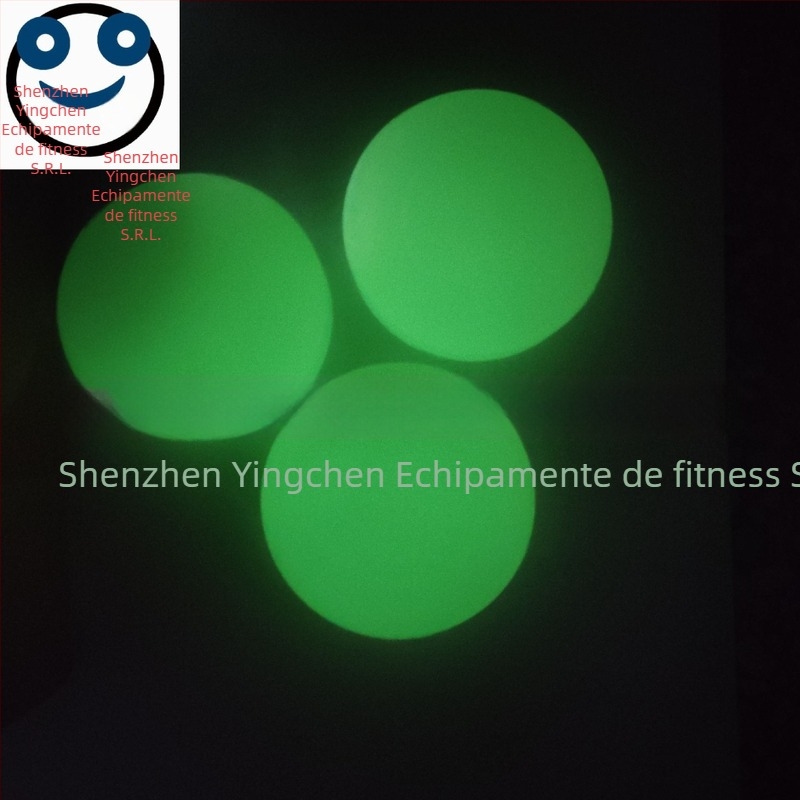 Minge de hochei PVC fosforescentă pentru hochei stradal și hochei pe gheață, 50 g, duritate 60–70°, logo tipărit