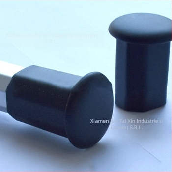 Capăt de protecție pentru bețe Lacrosse/Hockey, elastomer termoplastic, formă octagonală, imprimare siglă (elastomer termoplastic; formă octagonală; imprimare siglă)