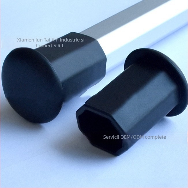 Capăt de protecție pentru bețe Lacrosse/Hockey, elastomer termoplastic, formă octagonală, imprimare siglă (elastomer termoplastic; formă octagonală; imprimare siglă)