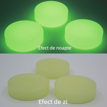 Rong Hui puck de hochei din PVC, luminescent în întuneric, imprimare logo, personalizare disponibilă